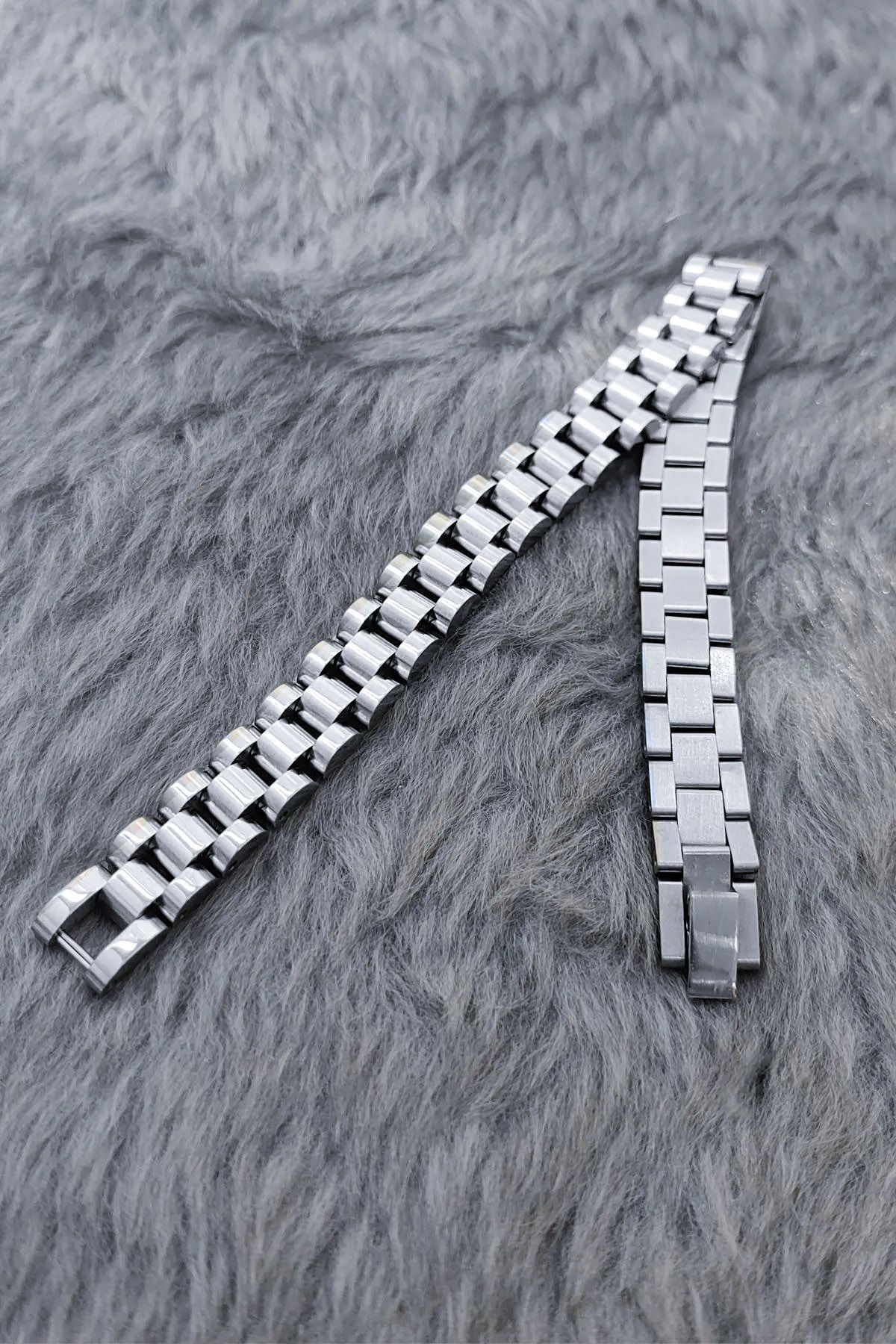 Silver rolex bracelet top
