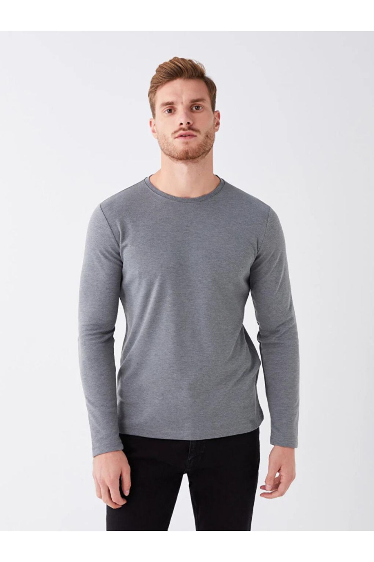 Adult Long-Sleeve Gray Plus Size Bodysuit