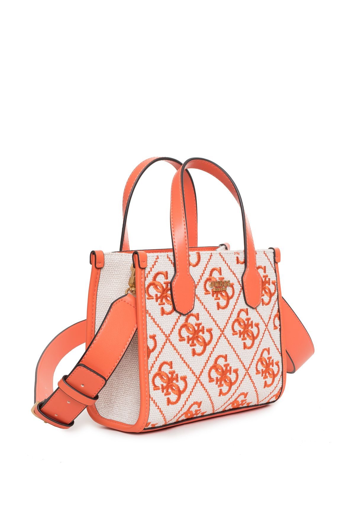 Guess logo sales tape shoulder bag