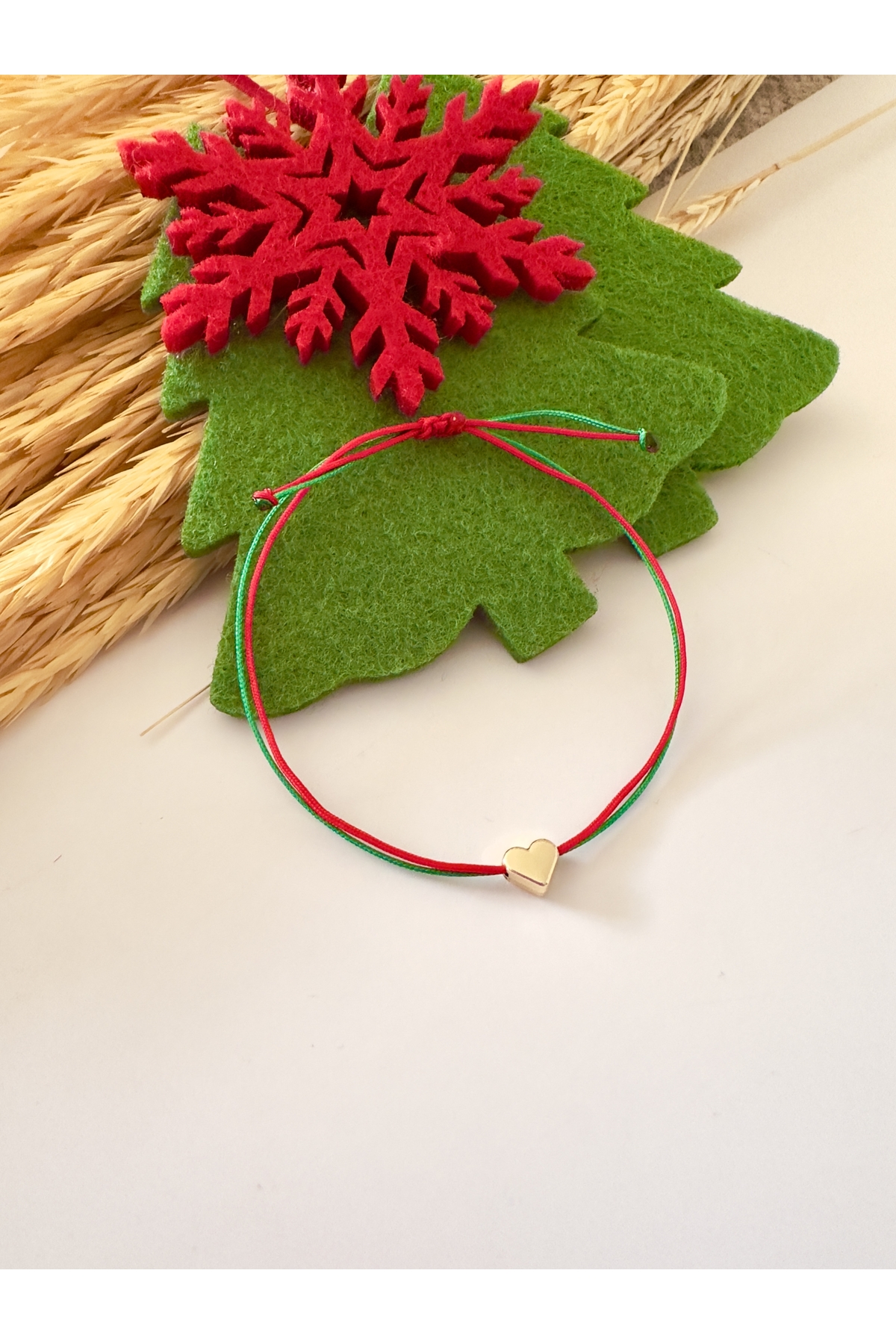 Red Green Heart Christmas Chance Bracelet