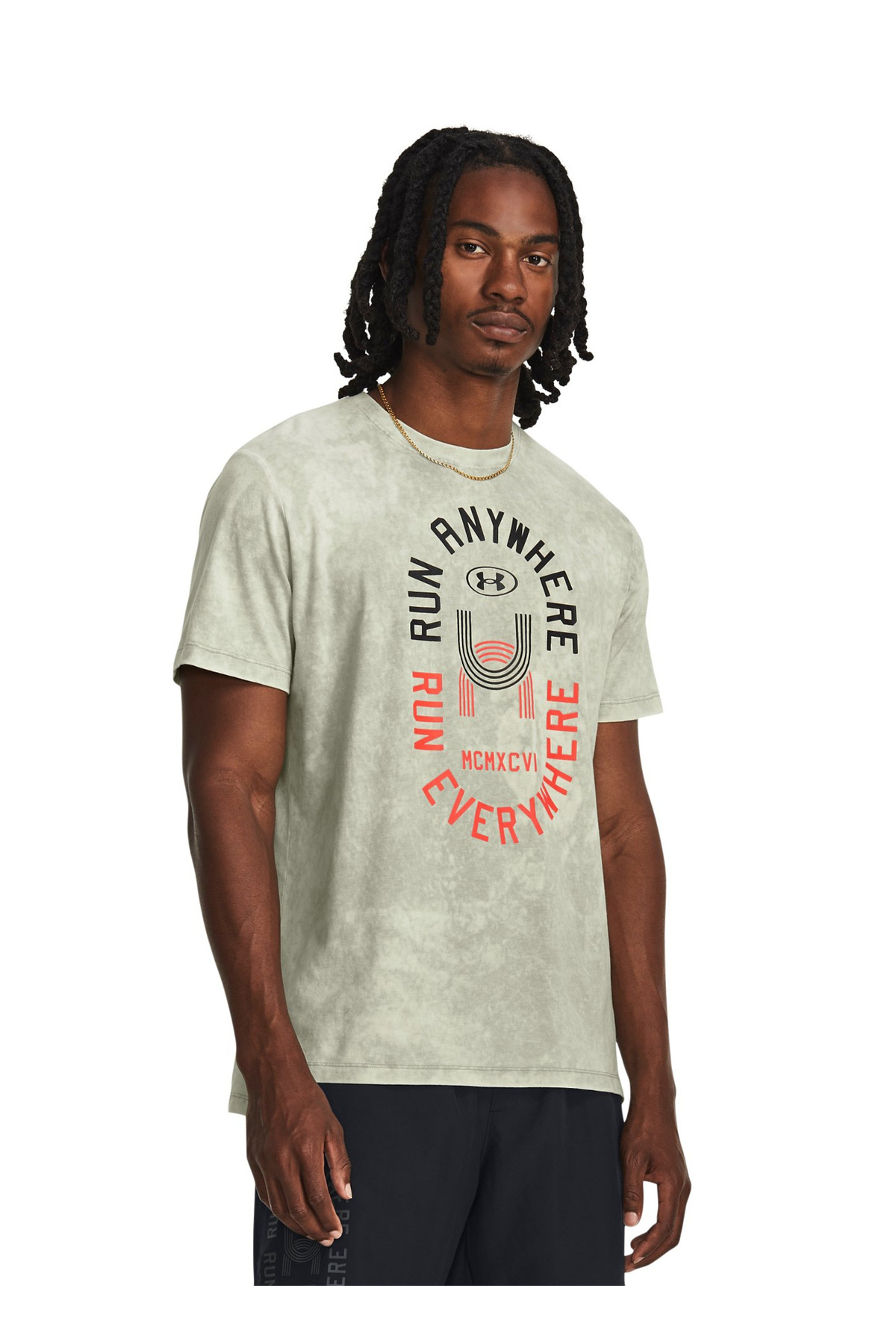 آندر آرمور تی شرت مردانه طرح UA RUN EVERYWHERE کد 1379295-504