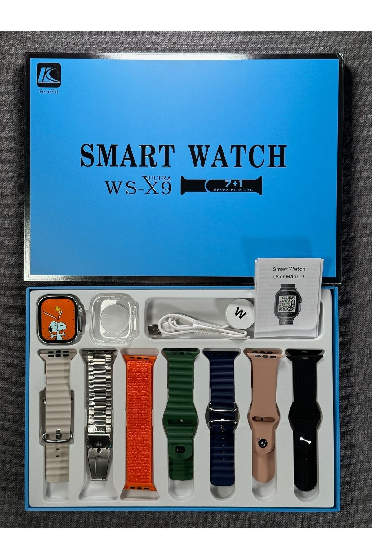 Wearfitpro Watch 8 ultra ws x9 7 kordonlu ak ll saat Fiyat