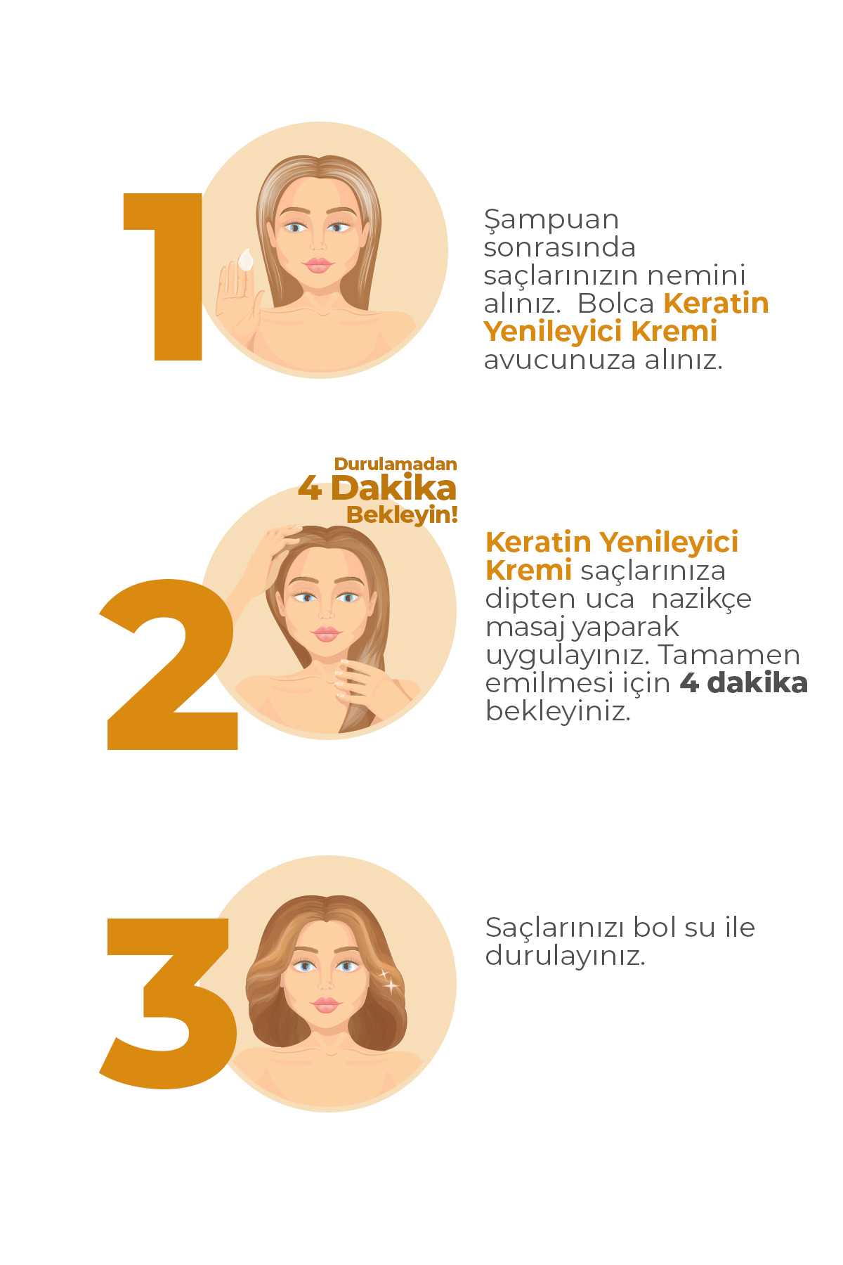 Keratin Renewing Conditioner Yenileyici Saç Kremi Boyalı ve Yıpranmış Saç Bakım Kremi 350ml — KERATINCONDITIONER — تصویر 5 از 7