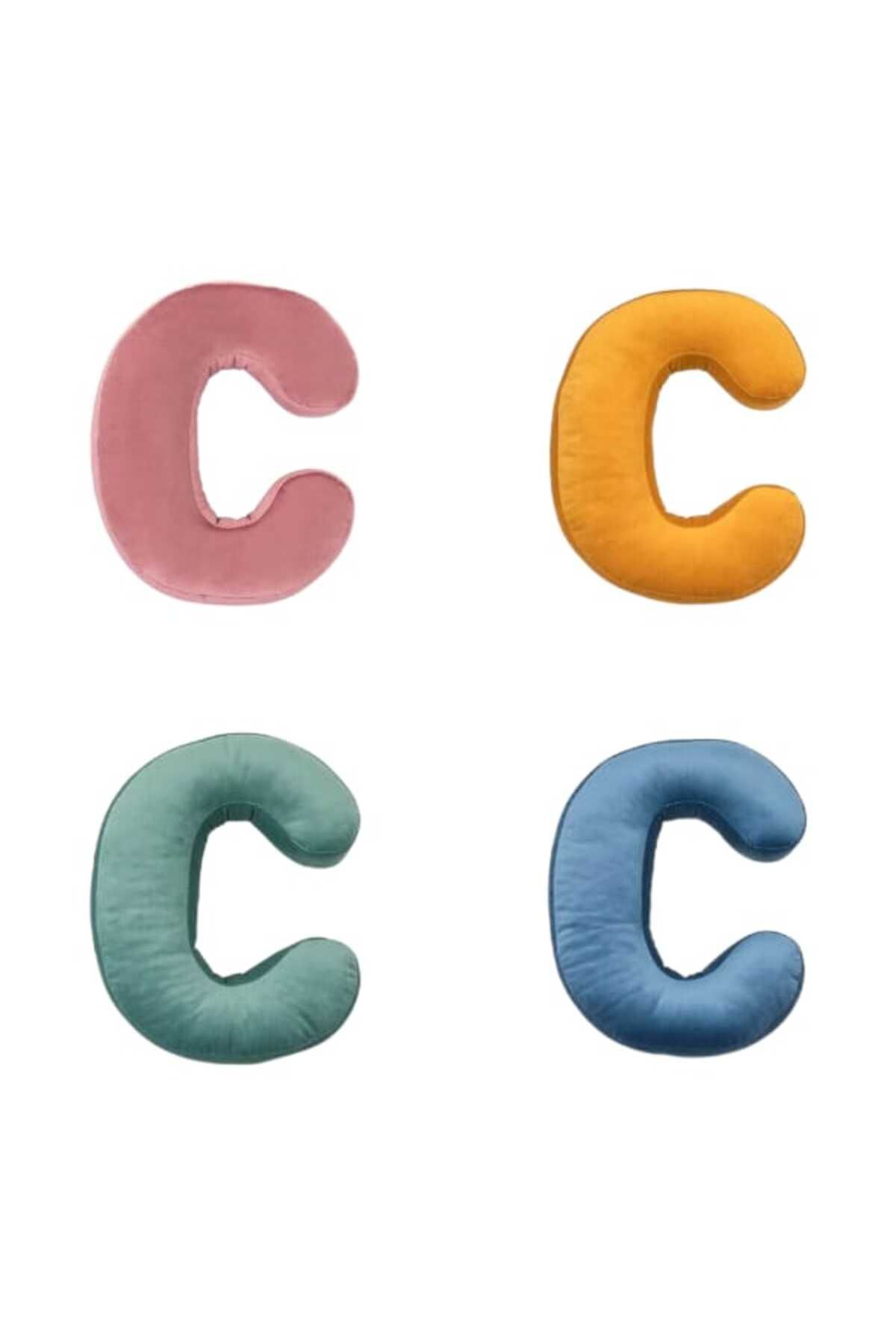 OSOS-Letter C Velvet Decorative Throw Pillow 40X34 (1 Piece) 2