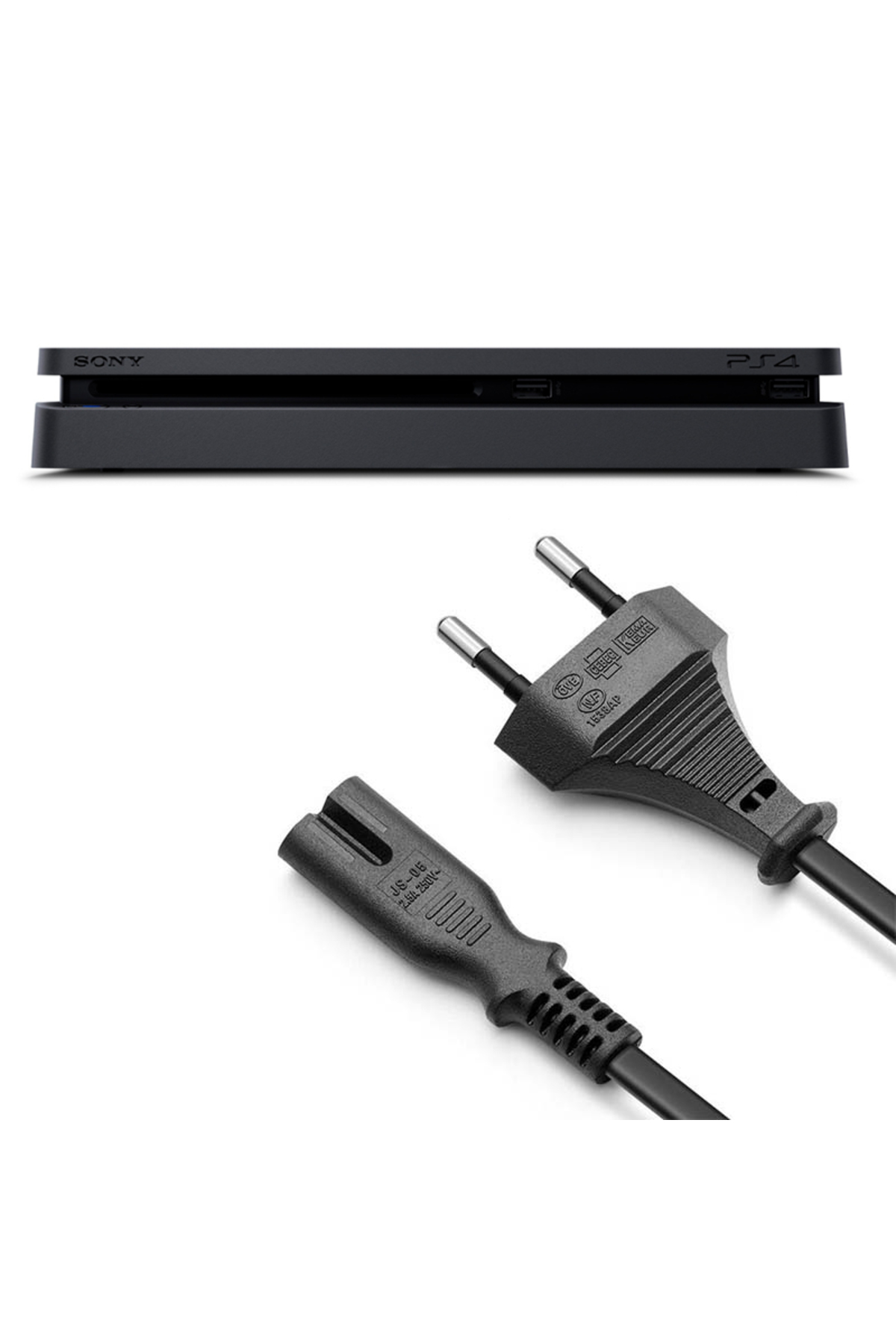 PS4 Slim Güç Kablosu 1.5m Playstation 4 Slim Kasa Uyumlu PS4 Kablo Yedek Parça