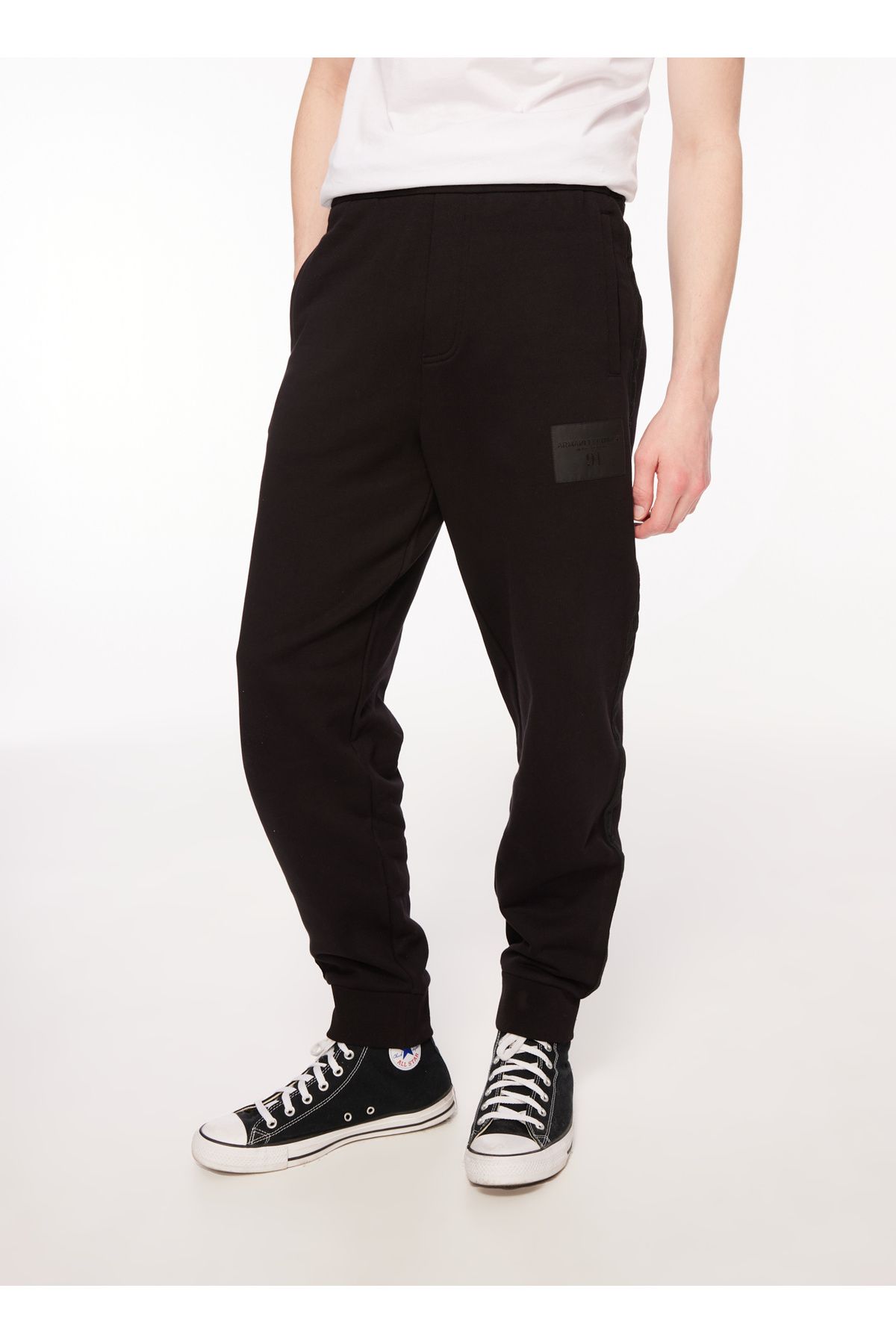 شلوار گرمکن مشکی مردانه لباسهای سیاه شش 6rzplm 1200 Armani Exchange