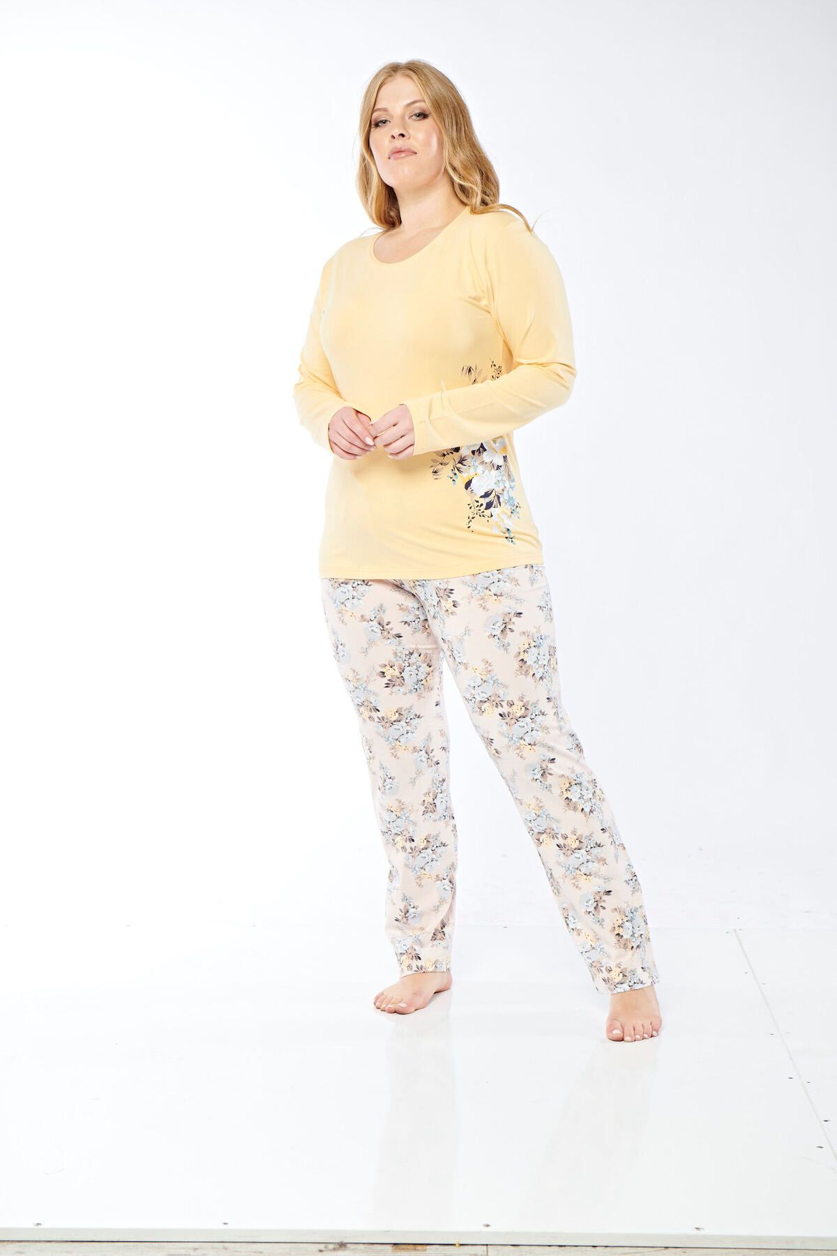 Rubina Secret-Set de pijamale cu mâneci lungi de mărime Plus 2