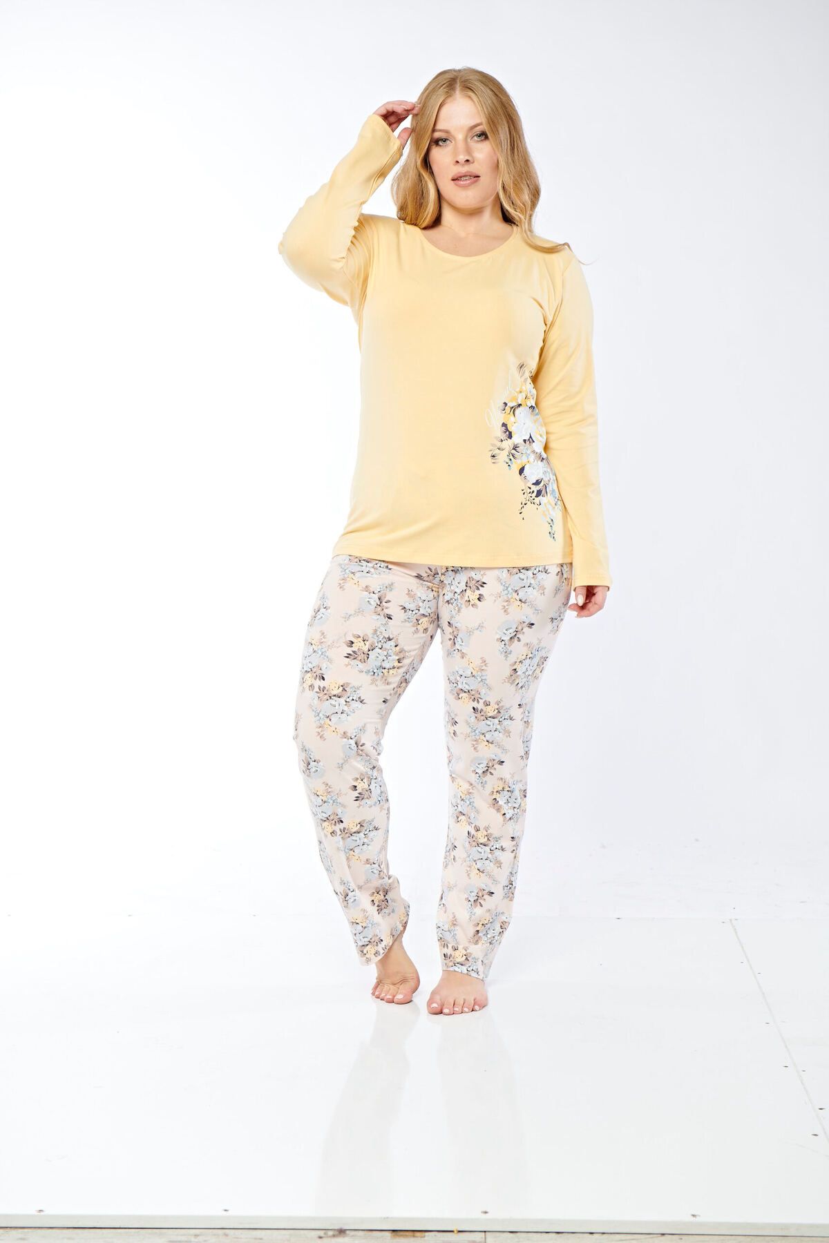 Rubina Secret-Set de pijamale cu mâneci lungi de mărime Plus 3