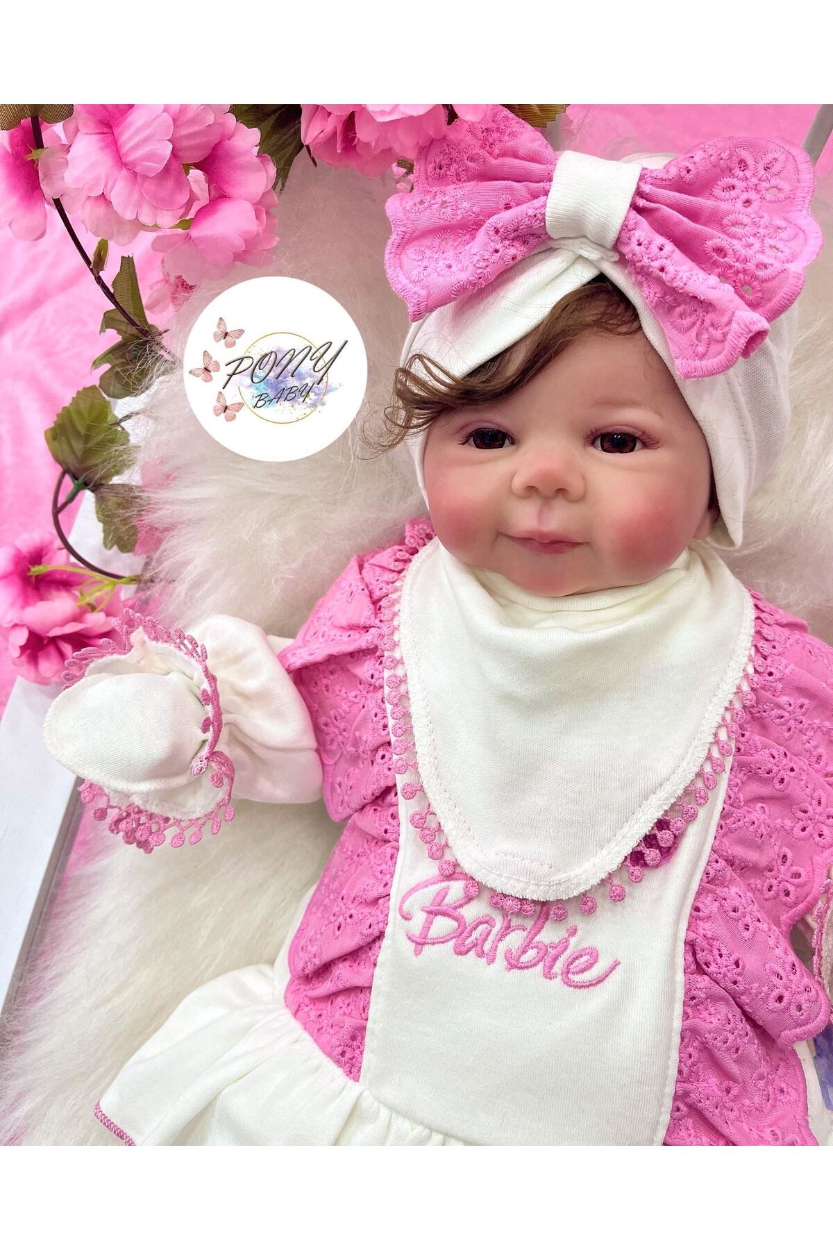 ست نوزادی دخترانه اکرو pony baby 'pony ile özel hisset' | PNY1708 اورجینال - تصویر 4