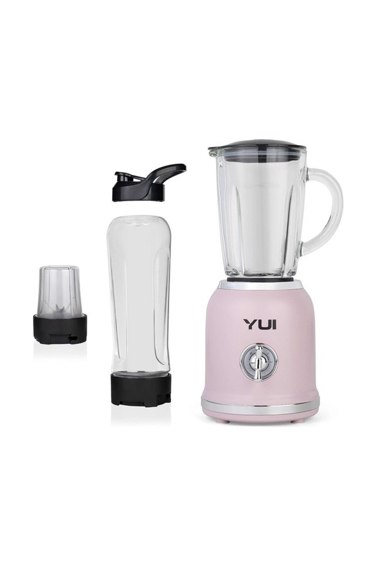 Retro Yui M18 3'ü 1 Arada Retro Smoothie Blender Seti PEMBE Fiyatı