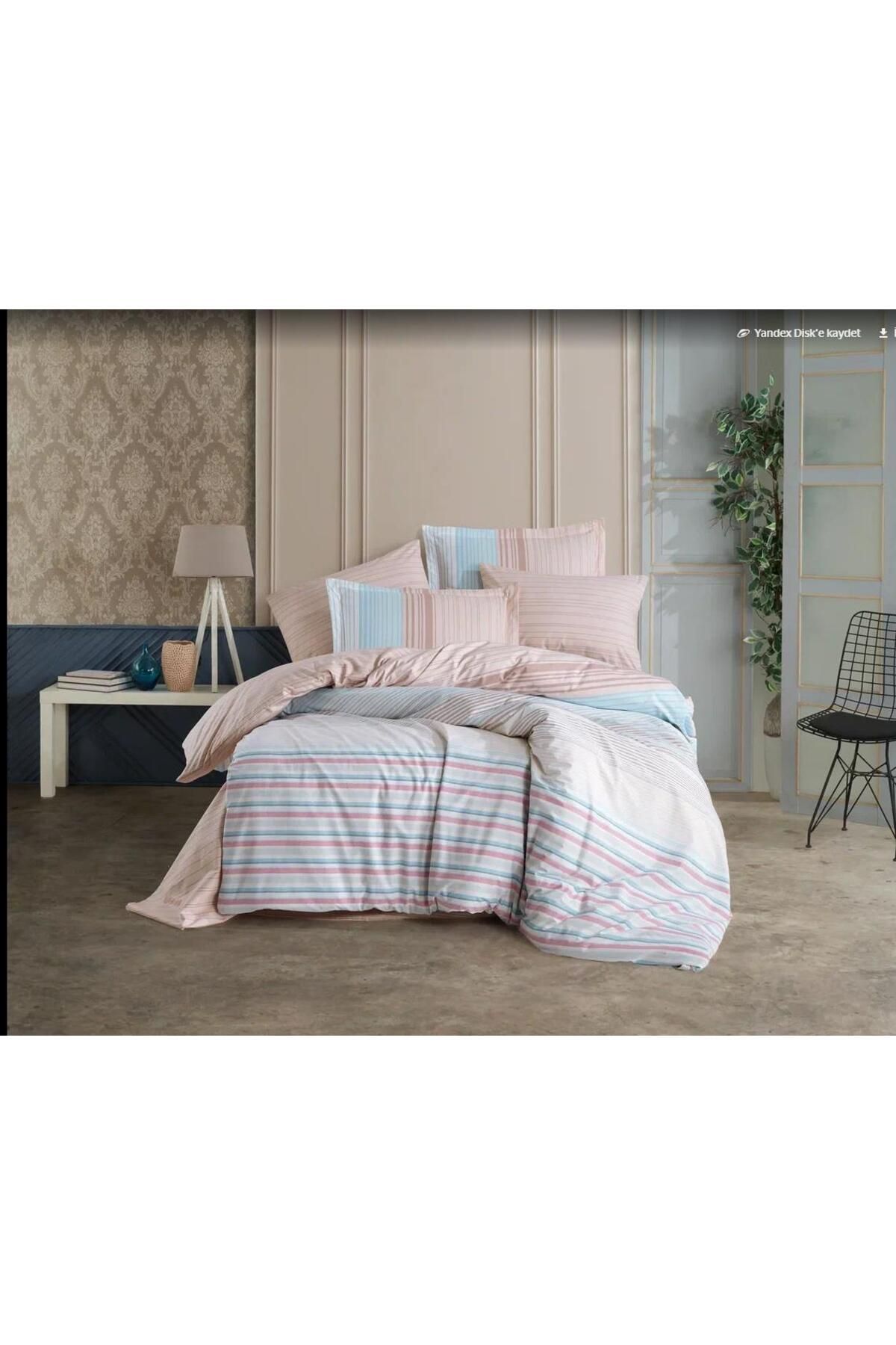 Poplin Studio Nevresim Takımı Tek Kişilik Trella Turkuaz