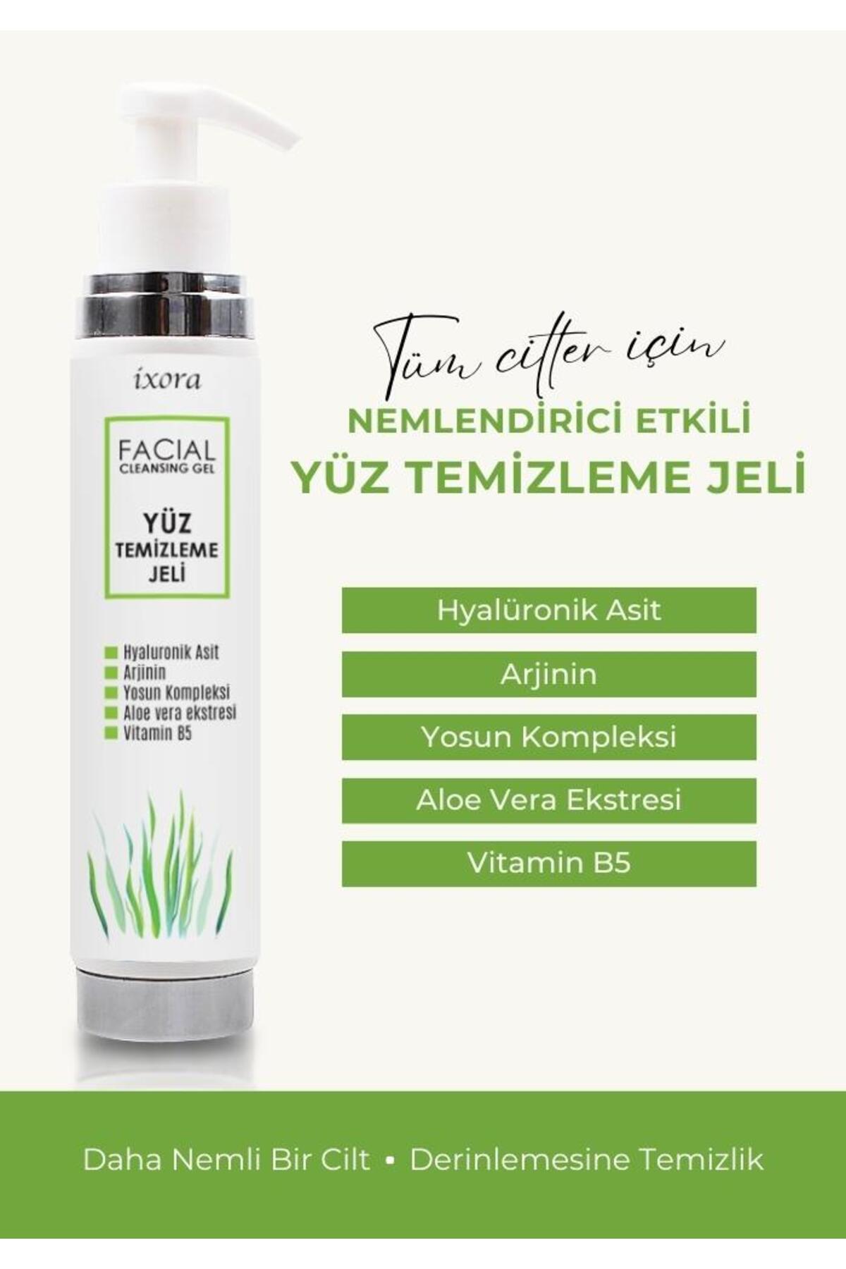 Ixora Hyalüronik Asit, Aloe Vera Ve Yosun Kompleksi Içerikli Nemlendirici Yüz Temizleme Jeli 200 ml
