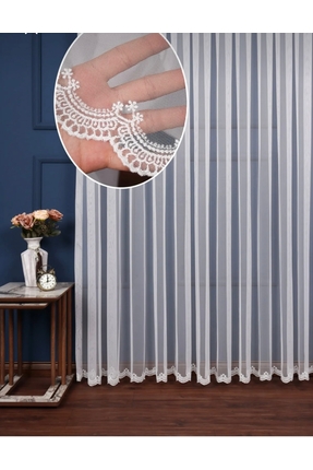 Epay BRİLLANT-TÜL PERDE ÜTÜ İSTEMEZ BEYAZ TÜL PERDE SALON YENİ MODEL KIRIŞMAZ...