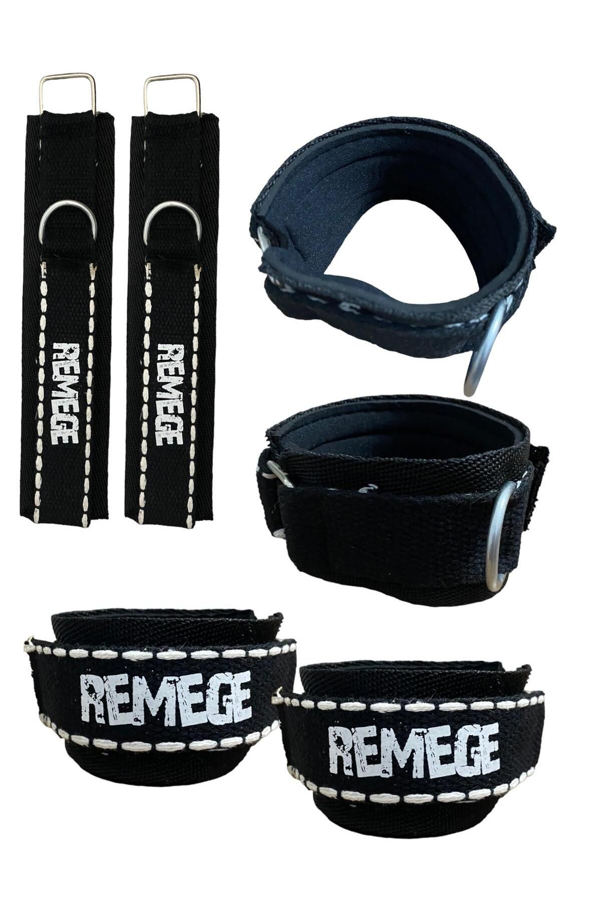 تجهیزات تمرینی سفید نوار مچ پا بند D Ring دستگاه کشش مقاومت در برابر تنظیم تایر 2 قطعه REMEGE