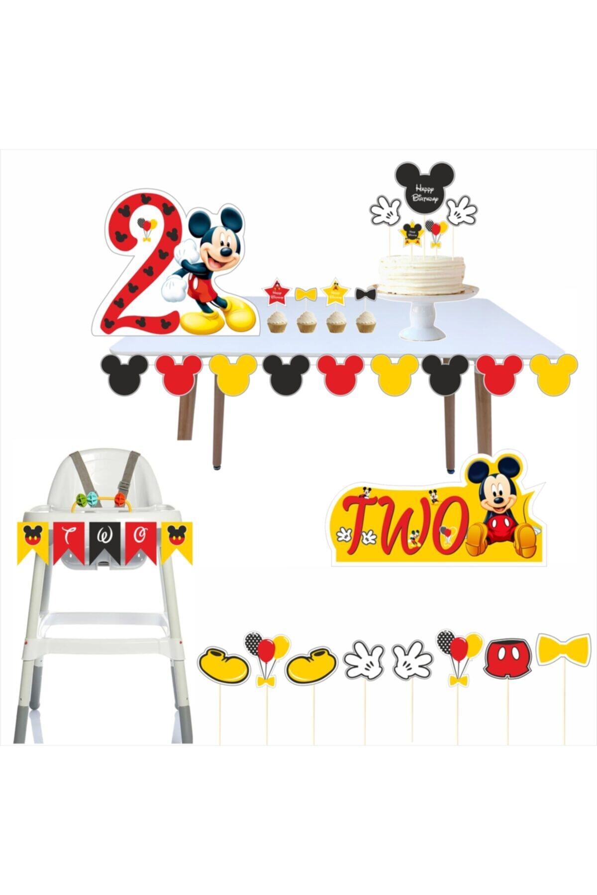 Mickey Mouse Doğum Günü Parti Süsleri 2 Yaş