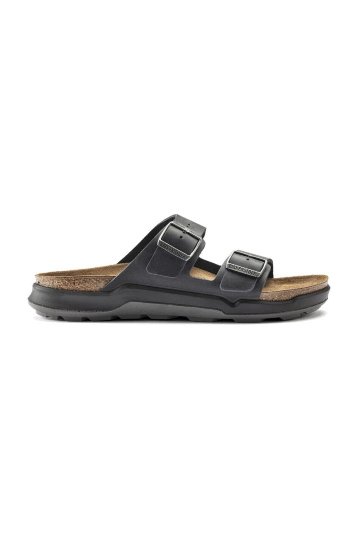 دمپایی بیرکن استاک مردانه چرم مشکی  راسته      لباس خانگی | Birkenstock 1018461 DE - تصویر 5