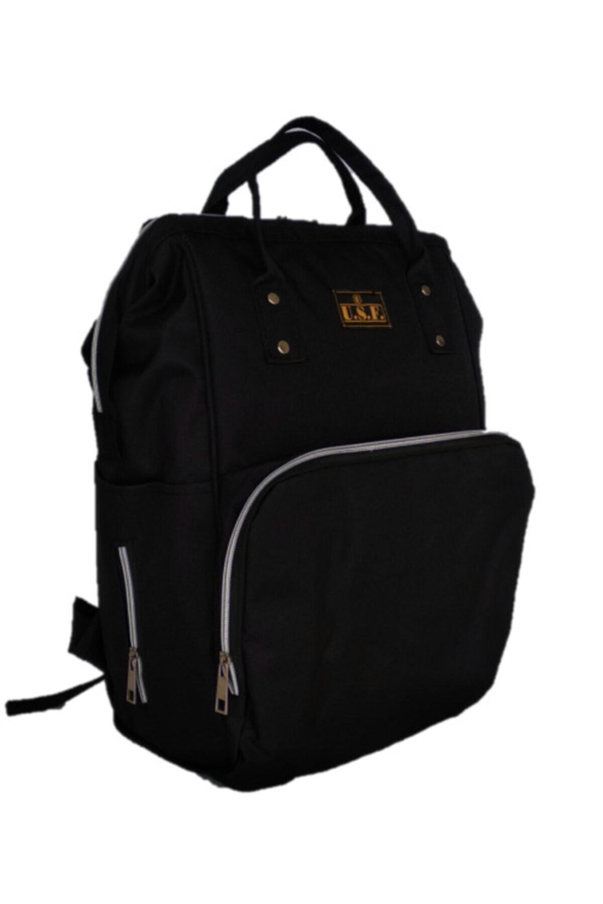 USF Anne Bebek Bakım Çantası Portbebe Ana Kucağı Puset Bebek Taşıma - Siyah - Siyah fotoğrafı 2 (önizleme)