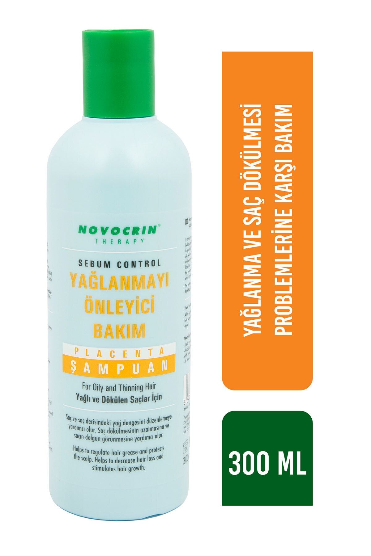 novocrin yagli saclar icin sampuan placenta sebum control shampoo 300 ml 5411591303213 fiyati yorumlari trendyol