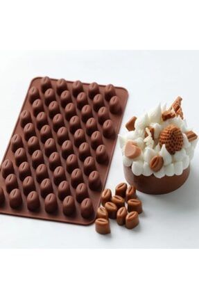 Silikon Mini Kahve Çekirdeği Çikolata Buz Kalıbı TPM3170