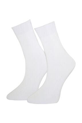 Beyaz Renk Erkek Havlu Taban Tenis Spor Çorap E001