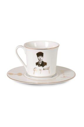Ipek Porselen Ataturk Kahve Takımı 6 Kişi 61042