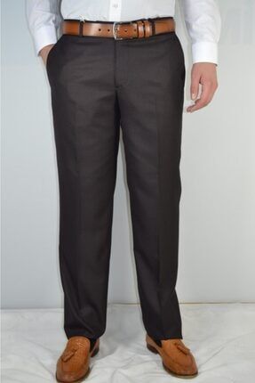 Erkek Kahverengi Klasik Battal Fılafıl Kumaş Pantolon TYC00140556227