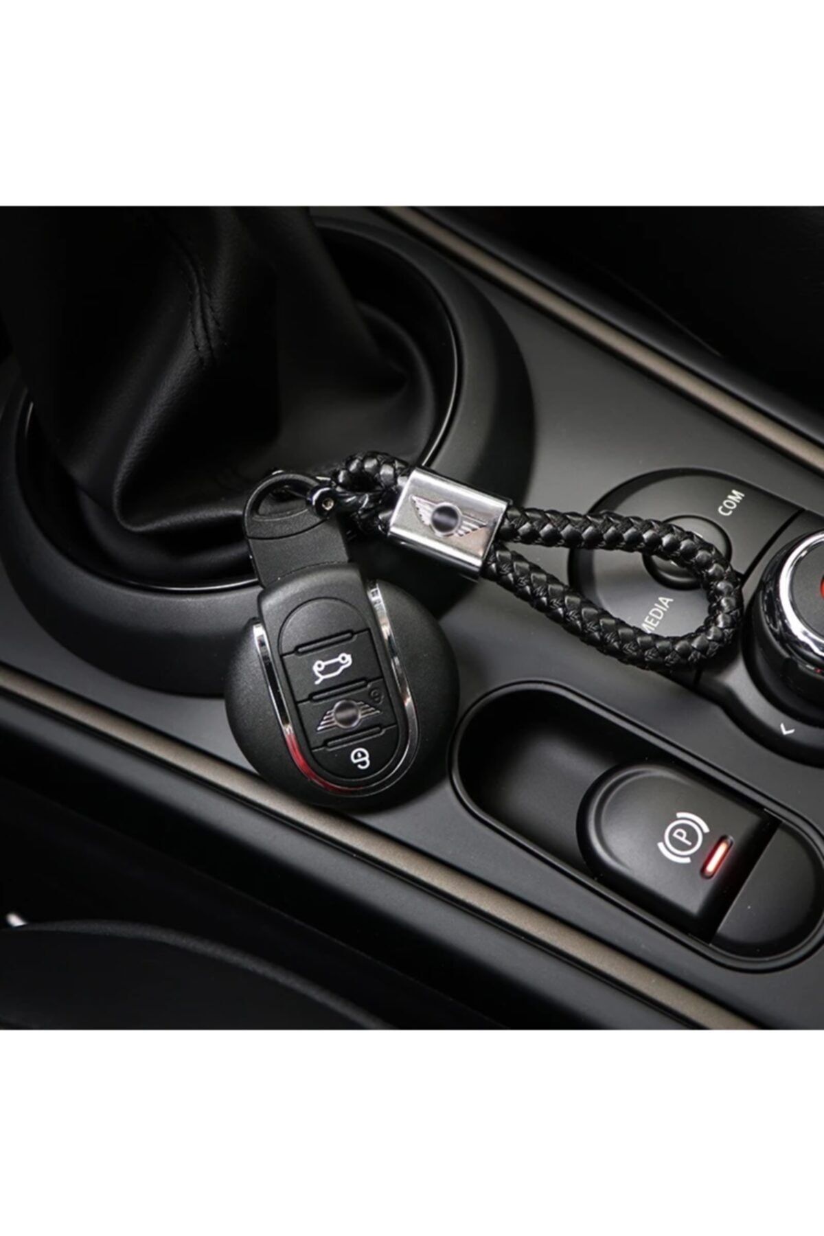 Mini cooper leather key ring online