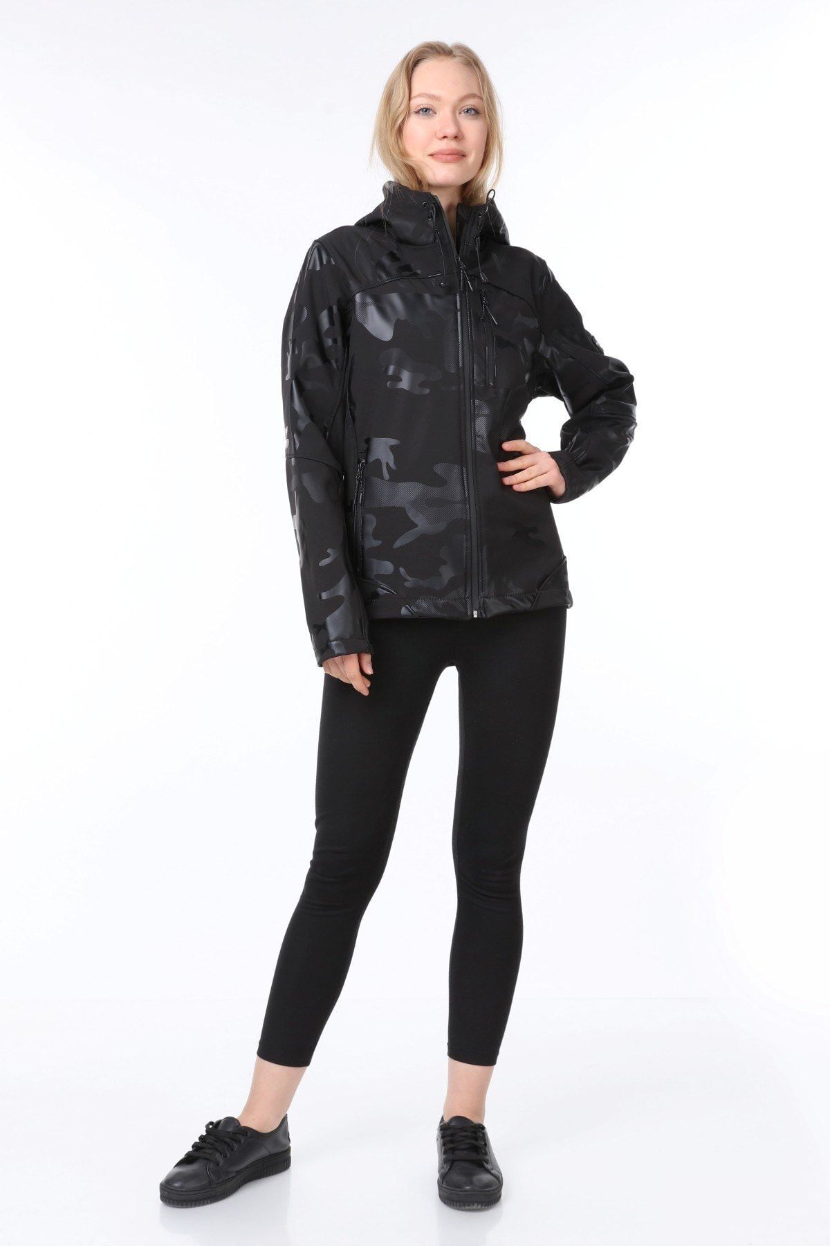 Ghassy Co Women s Black Water Windproof Softshell Camouflage