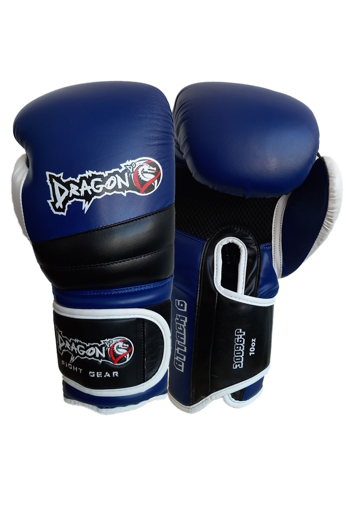 دستکش بوکس آبی مردانه و زنانه Blue Color Attack 6 Boxing Gultwood Kick Muay Thai BANDAGING 2 SET Dragondo