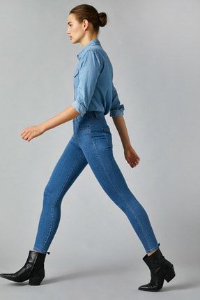Kadın Orta Indigo Jeans 1KAK47255MD