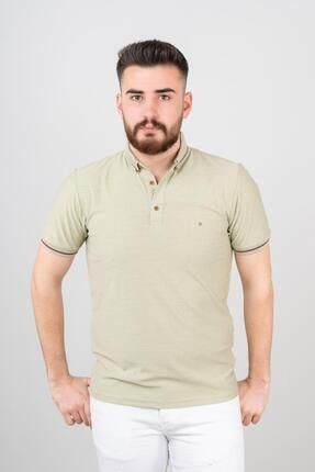 Erkek Yeşil Polo Yaka Slimfit T-shirt BRG40255