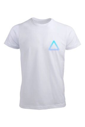 Turkuaz Fosforlu Tişört White-turquoise T-shirt Erkek Tişört TD281531
