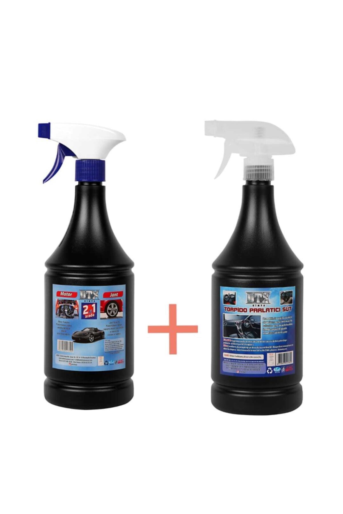 Motor Jant Temizleme Sıvısı (KONSANTRE 1/5) Yağ Sökücü 1 Lt & Torpido Parlatıcı Süt 500 ml