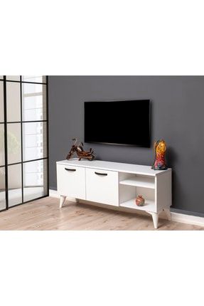 Beyaz Renk Modern Tv Sehpası 120 cm PSM111