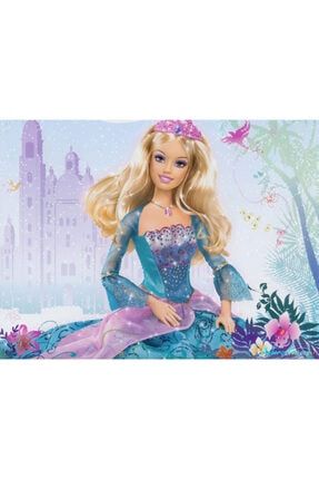 Barbie Çiçekler Gofret Plaka Üstüne Resim PLAKA100