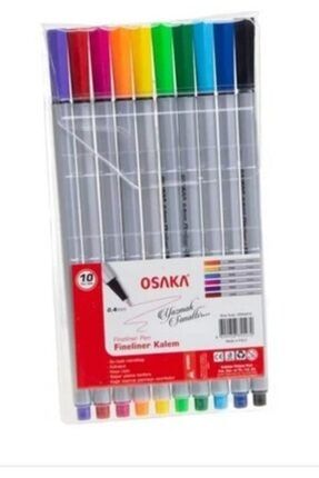 Iğne Ince Uçlu Keçeli Kalem Fineler Pen 10lu Karışık Renk Osf10 255445-2233399---2222