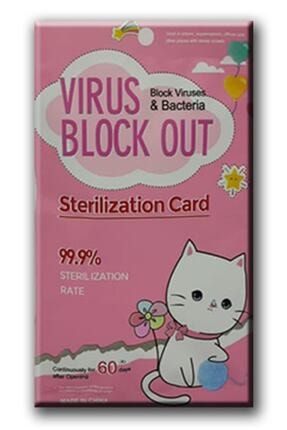 2 Adet X Virüs Block Out Pembe Kedili Kids Model Yaka Kartı 60 Gün Koruma VSO-60-PEMBE