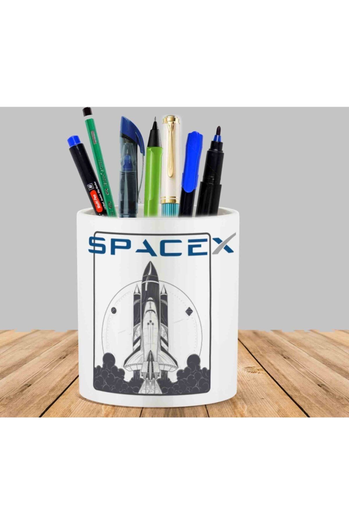 ART HEDİYE Suport Pentru Pix Pentru Ghiveci Cu Flori Suculente Elon Musk Spacex Cactus - One Size