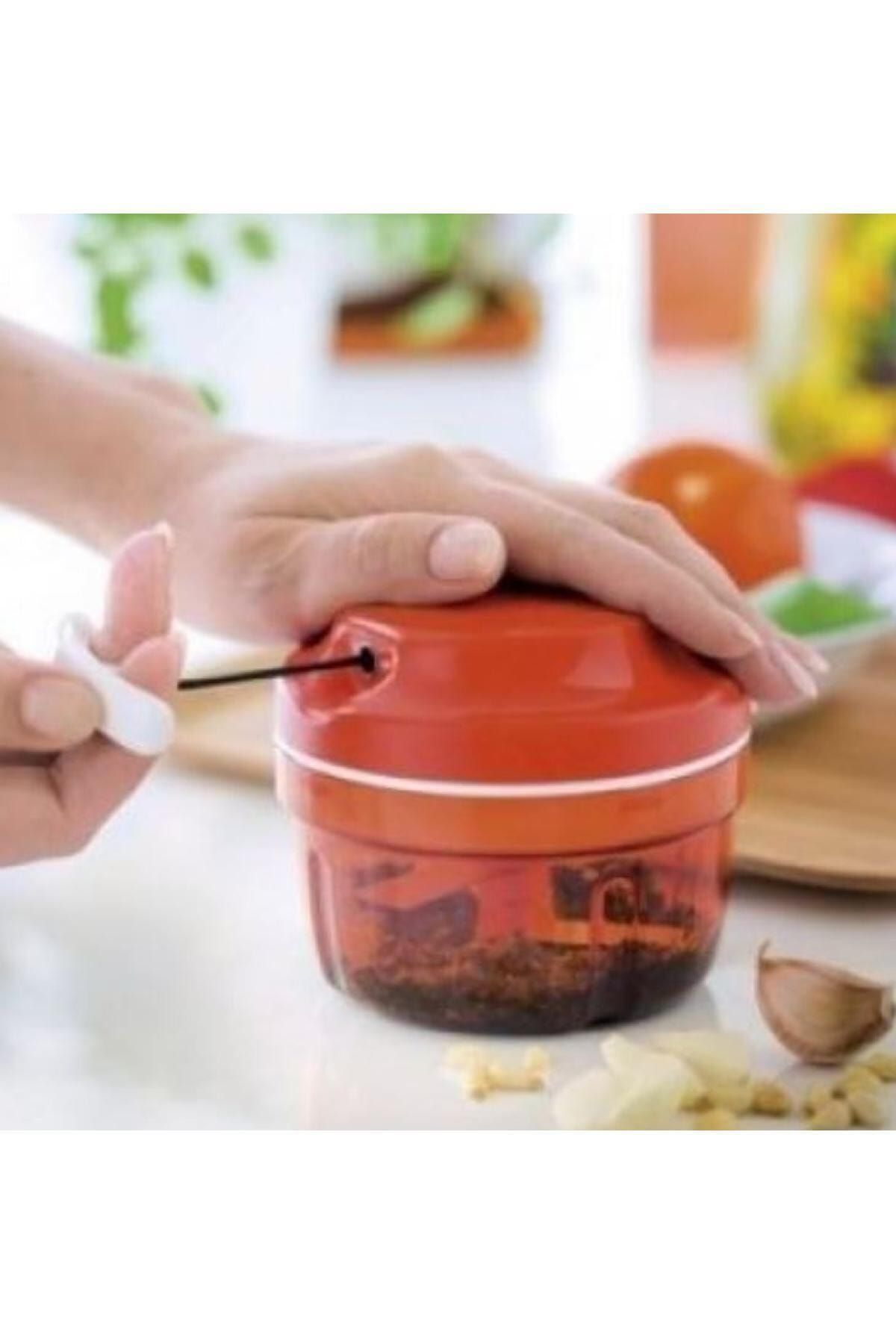 Tupperware-Red Super Chef Pull and Drop Food Processor 2