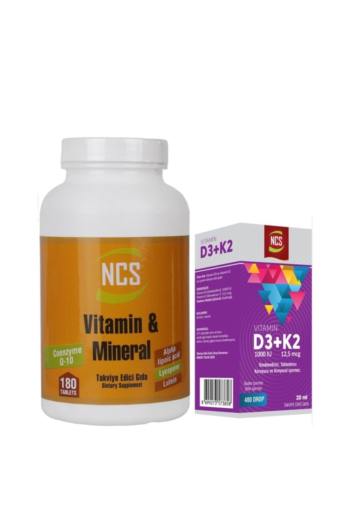 NCS Vitamin Mineral Multivitamin 180 Tablet+vitamin D3 K2 20 Ml