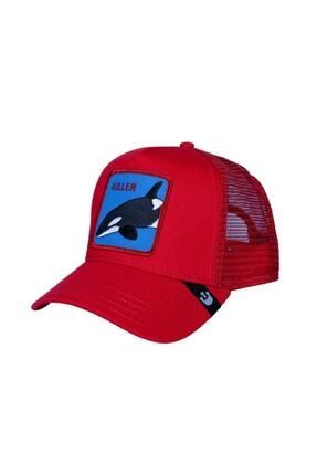 Unisex Kırmızı Killer Whale Şapka 101-0626-RED