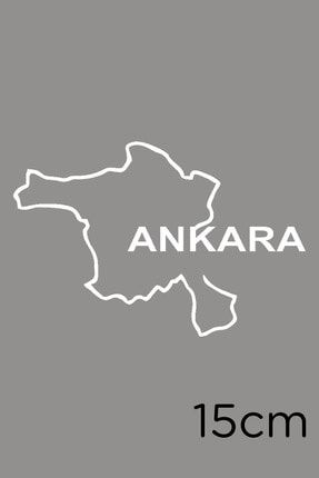 Ankara Haritası Araç Ve Duvar Için Sticker Yapıştırma 15cm - Beyaz 15CM-STK3020