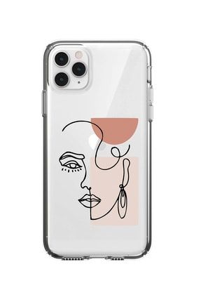Iphone 11 Pro Max Uyumlu Women Art Desenli Premium Şeffaf Silikon Kılıf IPH11PMAXSLNEARTWOMEN