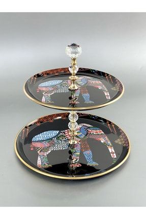 2 Katlı Filli Siyah Cam Servis DGDK8493