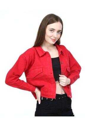 S Y Collection Kadin Kirmizi Kot Ceket Fiyati Yorumlari Trendyol