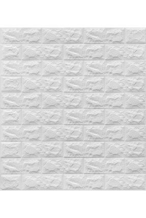 Yapışkanlı Sünger Beyaz Tuğla Duvar Kağıdı Kaplama Paneli 70x77 cm 6 Adet NW