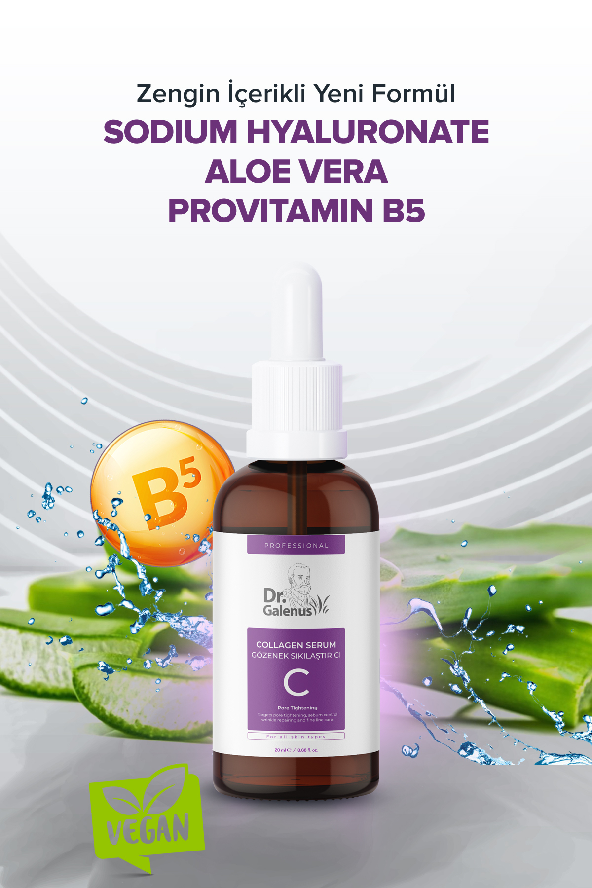 Kolajen Ve Yoğun Nemlendirici, Dolgunlaştırıcı Ve Canlandırıcı Ikili Bakım Serum Seti (40 ML) — KSNS-0001 — تصویر 2 از 7