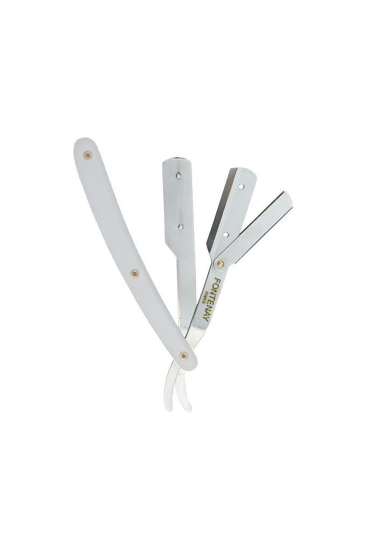 Fontenay-White Plastic Razor - Beard Razor with Cover and Attachable 3