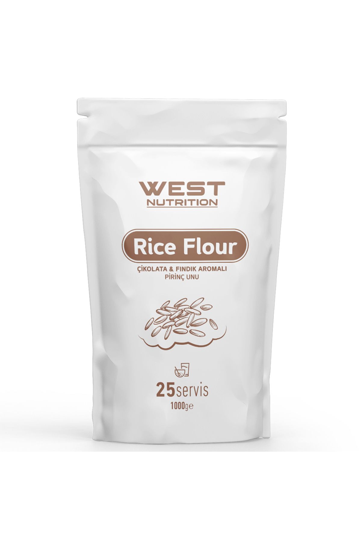 West Nutrition Pirinç Unu Rice Flour Çikolata&Fındık Aromalı 1000 gr