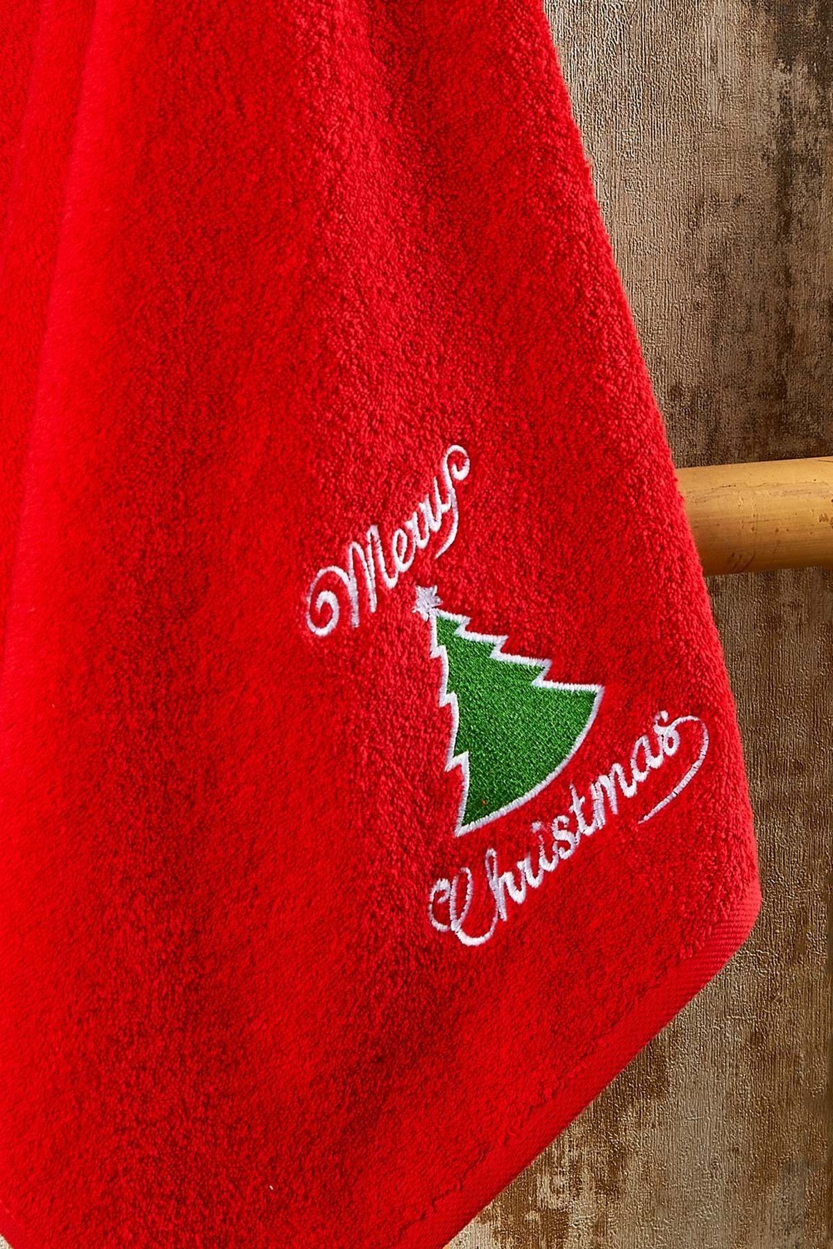 VevienHome Merry Christmas Embroidered 100 Cotton 50x90 cm New